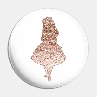 Sparkling rose gold Alice Pin