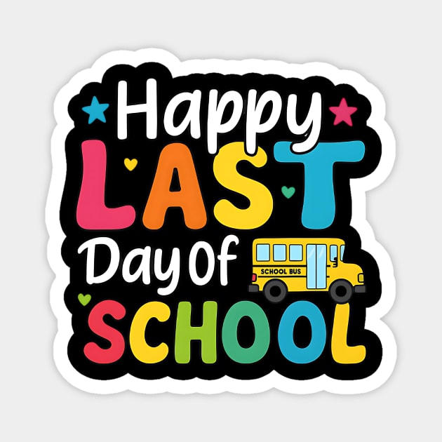 Happy Last Day Of School – Fun Teacher Student Celebration Design Magnet by ArtistTee ⭐⭐⭐⭐⭐
