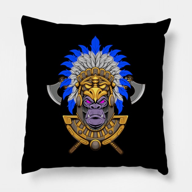 Aztec Warrior 1.5 Pillow by Harrisaputra