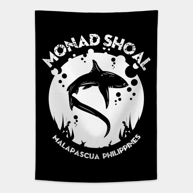 Shark Diving At Monad Shoal Tapestry by TMBTM