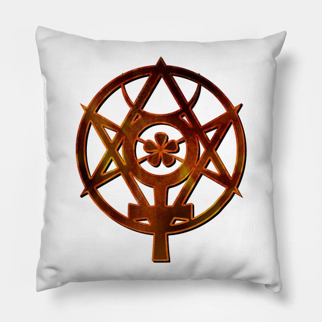 Unicursal Hexagram And Mercury. Pillow by OriginalDarkPoetry