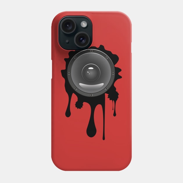 Grunge Audio Speaker Phone Case by AnnArtshock