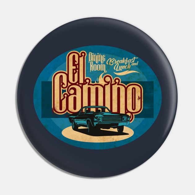 El Camino Vintage Pin by CTShirts