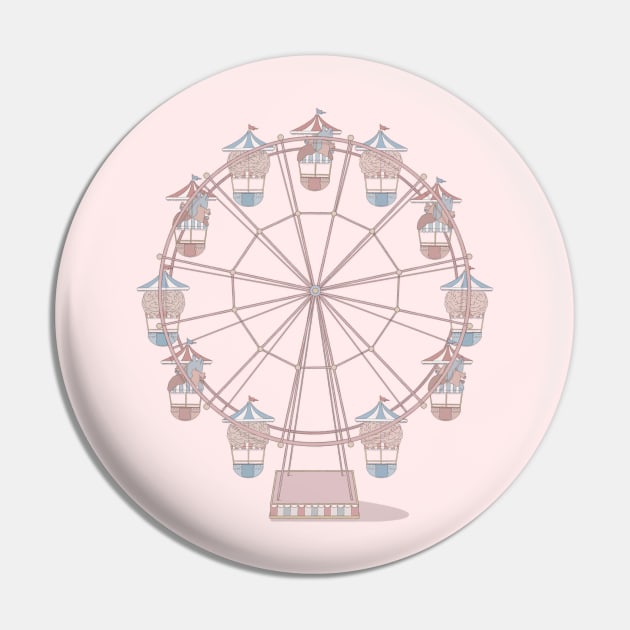 Heart & Mind Ferris Wheel Pin by maniacodamore