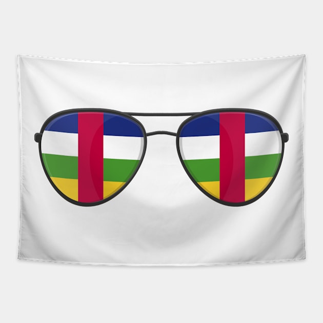 Central African Republic Flag Sunglasses Tapestry by BramCrye