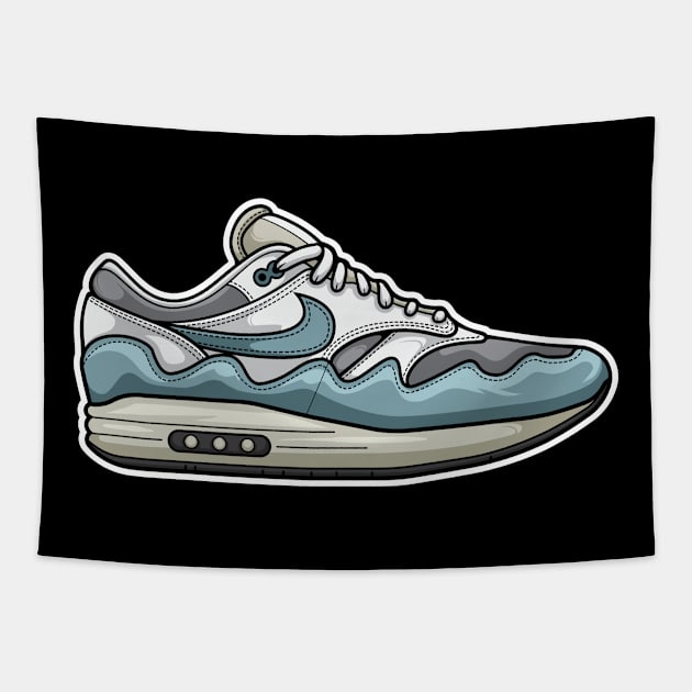 Patta Waves Noise Aqua Sneaker Tapestry by milatees