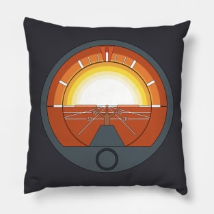 Attitude Indicator Sunset Pillow