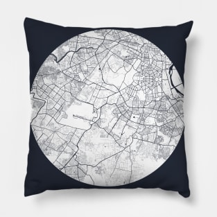 New Delhi, India City Map - Full Moon Pillow