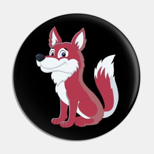 Cartoon Wolf Classic Pin