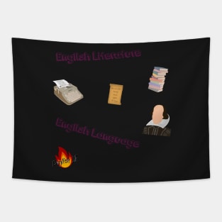 English Literature and Language Sticker Pack Tapestry