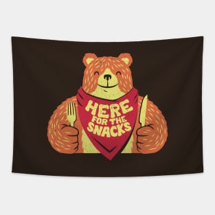 I'm Here For The Snacks Bear by Tobe Fonseca Tapestry