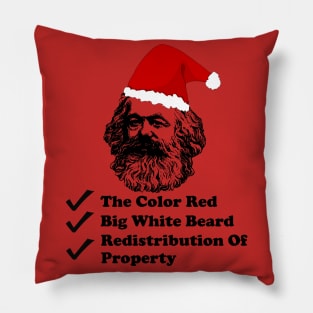 Santa Marx - Karl Marx, Christmas, Philosophy, Economics, Socialism, Communism Pillow