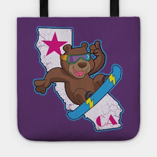 California Republic Bear Snowboarder Snowboarding Tote