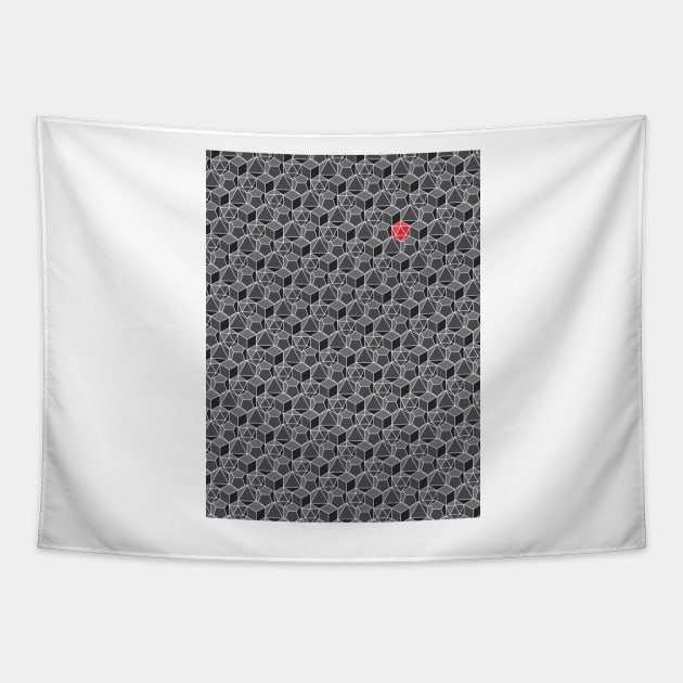 Dungeons and Dragons Dice Pattern Tapestry by Natural 20 Shirts