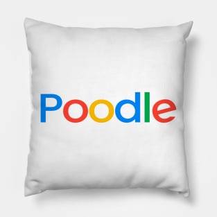 Poodle Dog Funny Text Design Pillow