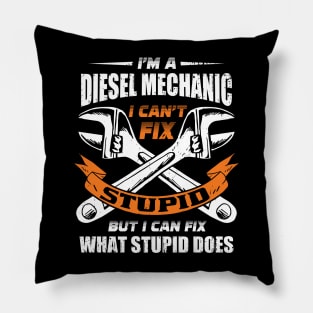 Funny Diesel Mechanic Gift Pillow