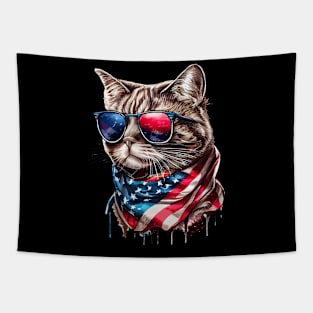 Independence Day Cat Tapestry