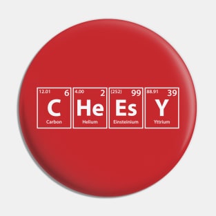 Cheesy (C-He-Es-Y) Periodic Elements Spelling Pin