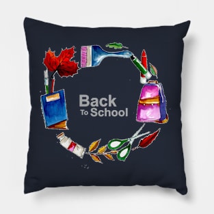 Back to School Circle Elements Pillow