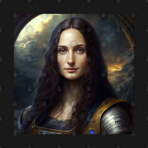 Mona Lisa Astronaut Realistic Painting by unrealartwork