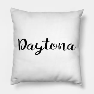 Daytona Beach Florida Typography Pillow