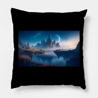 Natural landscape on another planet Pillow
