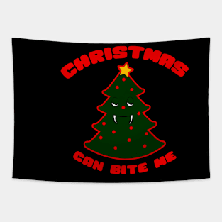 Christmas Can Bite Me Tapestry