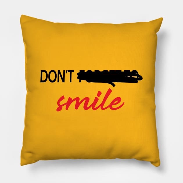 Don't Smile - Joker Pillow by olivergraham