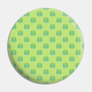 Trendy Green Blue Shell Pattern Pin