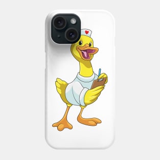 Duck as Nurse with Heart Phone Case