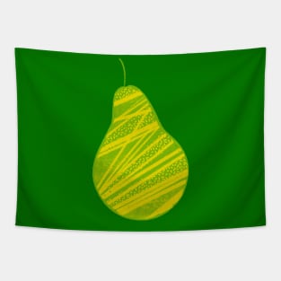 Green and yellow pear fruit Tapestry