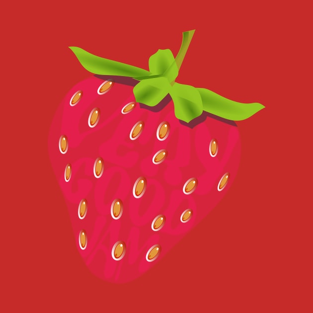 Very Good Jam - Red Strawberry with Red Lettering by Lyrical Parser