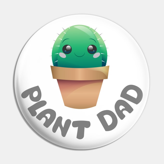 Plant Dad Cactus Pin by spookpuke