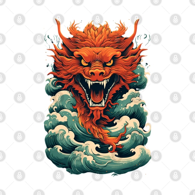 Chinese red Dragon by FK-UK