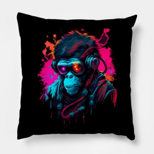 Cyberpunk Monkey Pillow