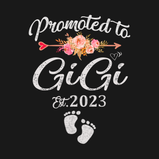 Promoted to gigi est 2023 T-Shirt