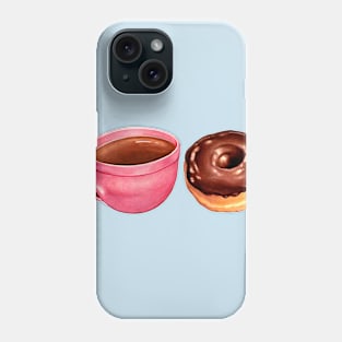 Coffee & Chocolate Donut Phone Case