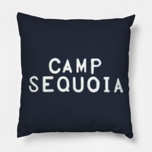 Camp Sequoia Entrance Sign Pillow