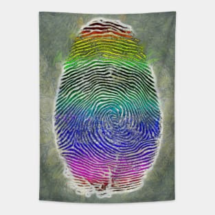 Rainbow Fingerprint Tapestry