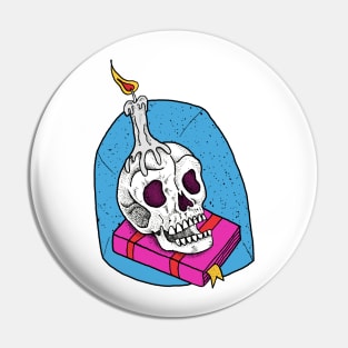 Librarian  Skull Pin