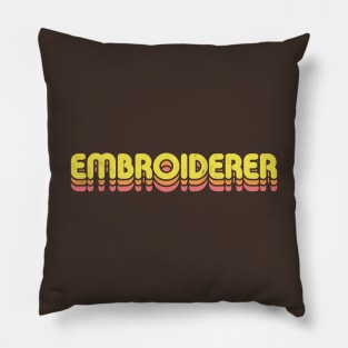 Retro Embroiderer Pillow