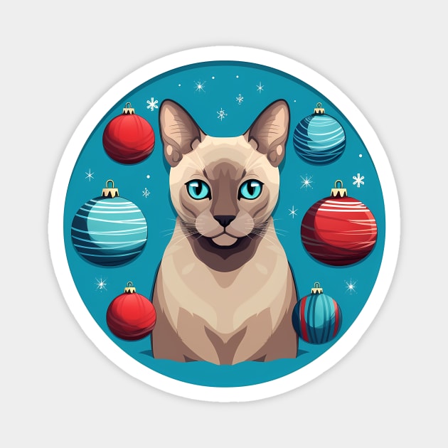 Tonkinese Cat Xmas Ornament, Love Cats Magnet by logiamerch