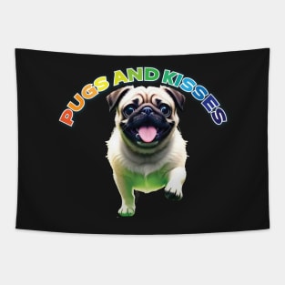 Just Pugs and Kisses Tapestry