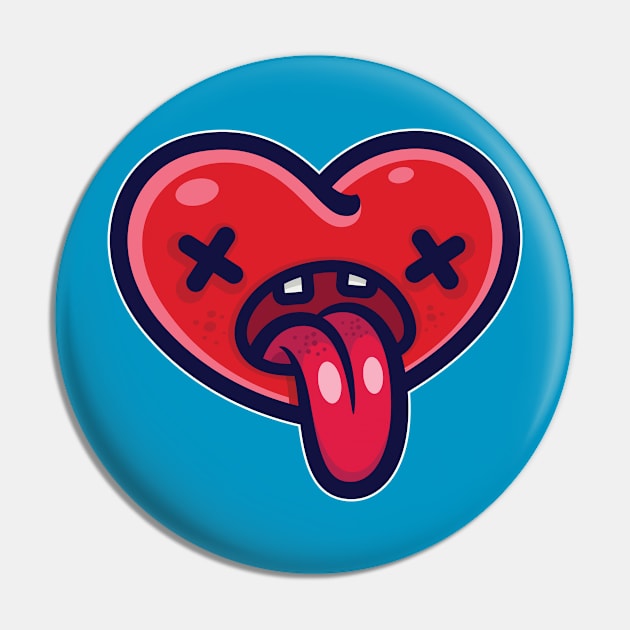 Hear Fun Emoji Valentines Day Pin by teeleoshirts