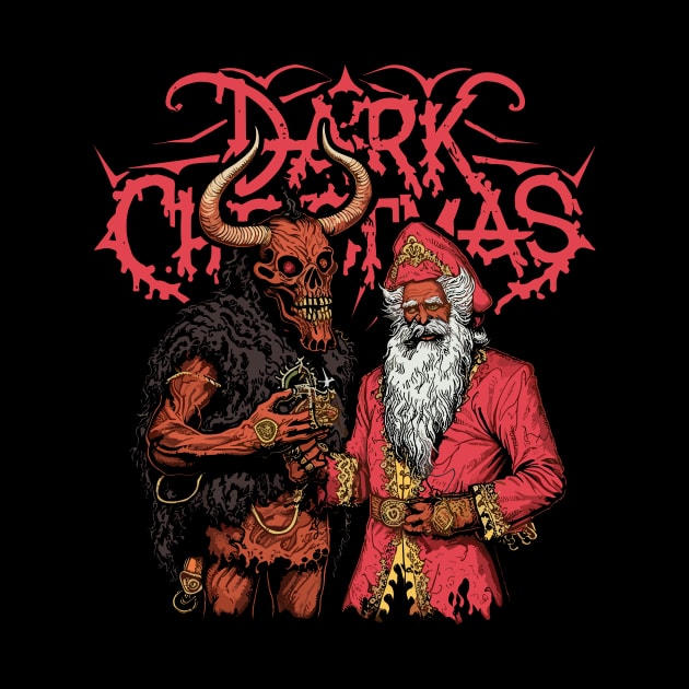 Dark Christmas Santa Demon Deathmetal Design by Soulphur Media