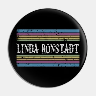 linda r retro rainbow Pin