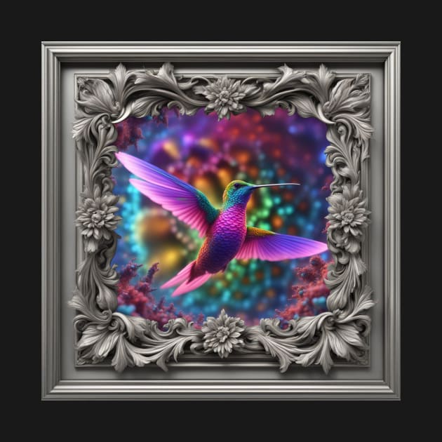Framed Hummingbird 001 by PDA Southend