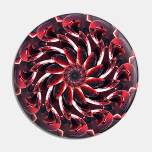 Cringe Wine Kaleidoscope. Gray Maroon Dyed Dirty Art Pin