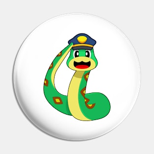 Snake Cop Police Pin