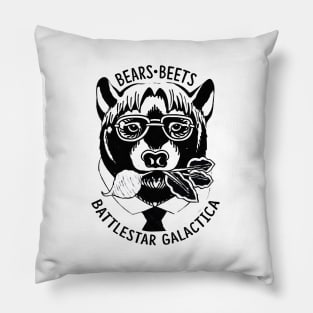 Dwight Schrute Bears Beets and Battlestar Galactica Pillow